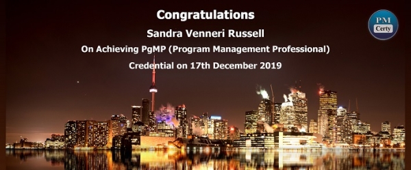 Congratulations Sandra on Achieving PgMP..!